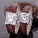 Rose Gold Cartier Tank Couple Watch White Face Brown Leather Strap High Quality Replica (8)_th.jpg